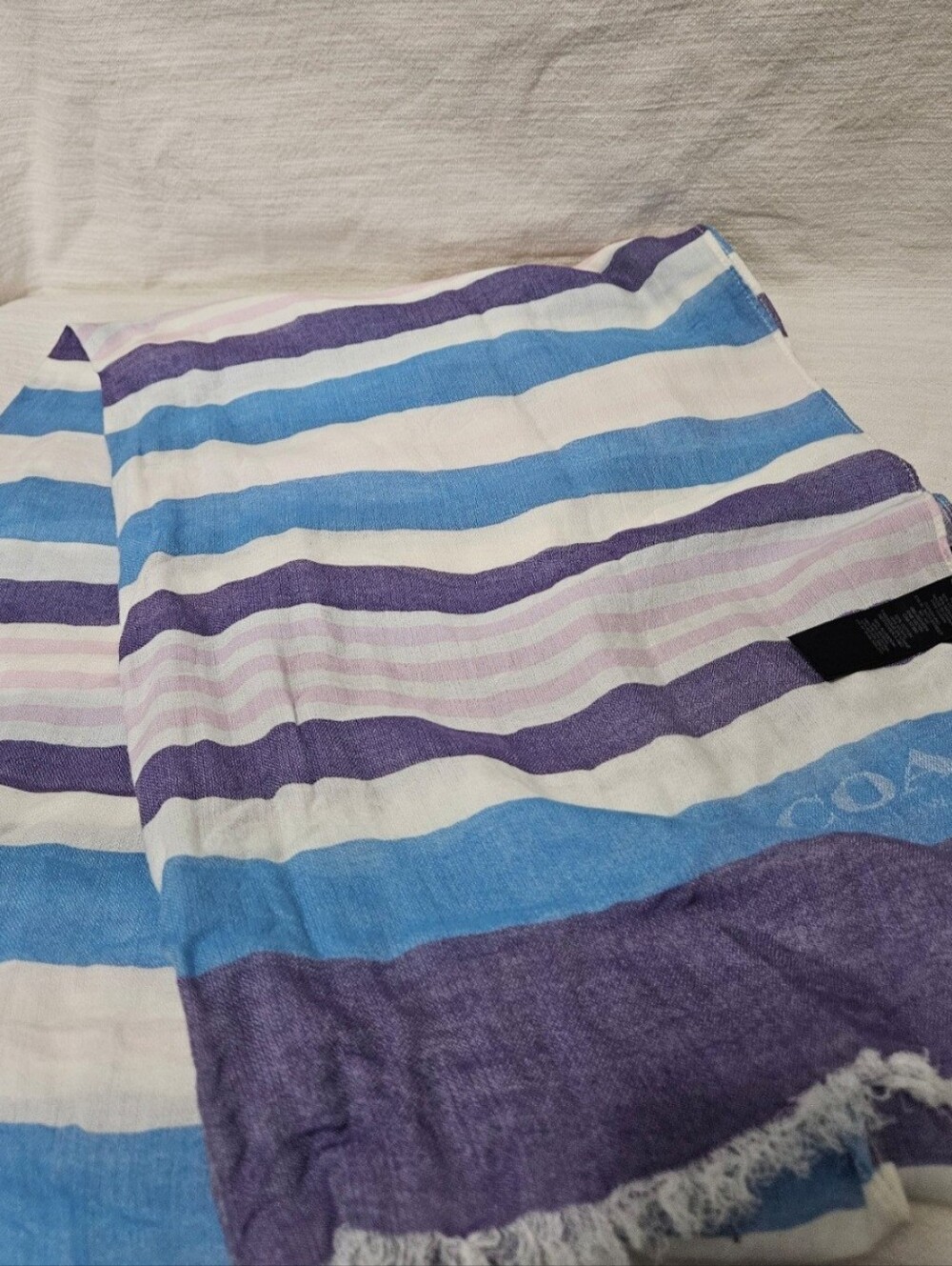 NWT Coach Hadley Lightweight Striped Scarf